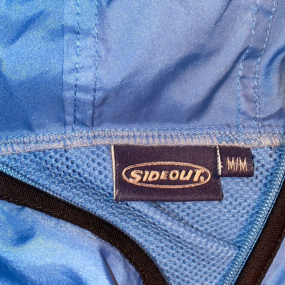 Sideout US M light blue half zip windbreaker - Picture 2 of 2